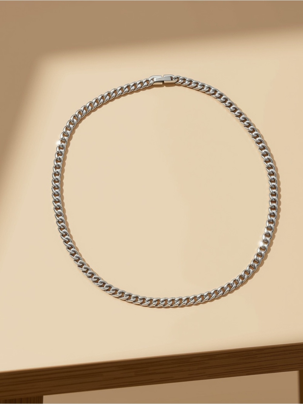 Women's Stainless Steel Cuban Link 17” - inch Necklace - Polished Chain